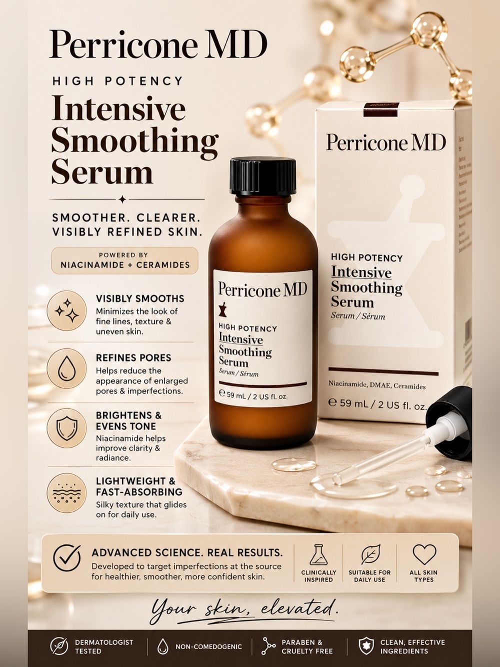 Perricone MD Intensive Smoothing Serum — Brown, Black, Cream